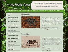 Tablet Screenshot of acrylicreptilecages.com